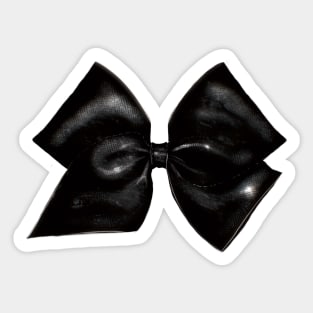 Black Gothic Classic Ribbon (Black Background) Sticker